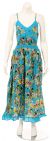 Main image of Spaghetti Strapped Butterfly Print Summer Dress in Blue